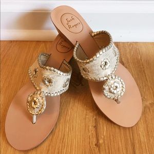 Jack Rogers Platinum Etched Wedges